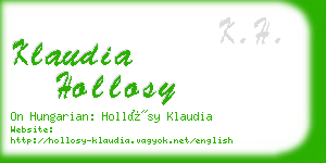 klaudia hollosy business card
